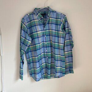 Brooks Brothers Fleece Boys Cool Plaid Button-Up, Size XL
